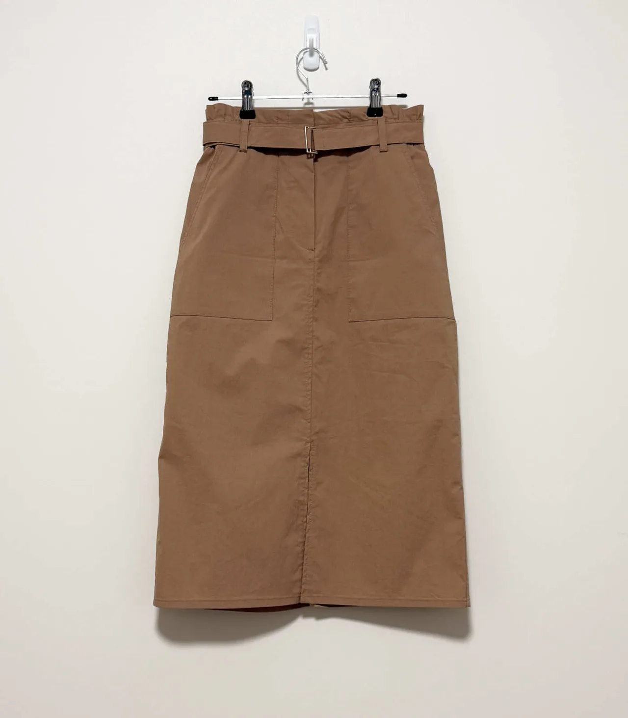 ZOOC Camel Paperbag Waist Midi Skirt with Tie Belt - Small — photo 3