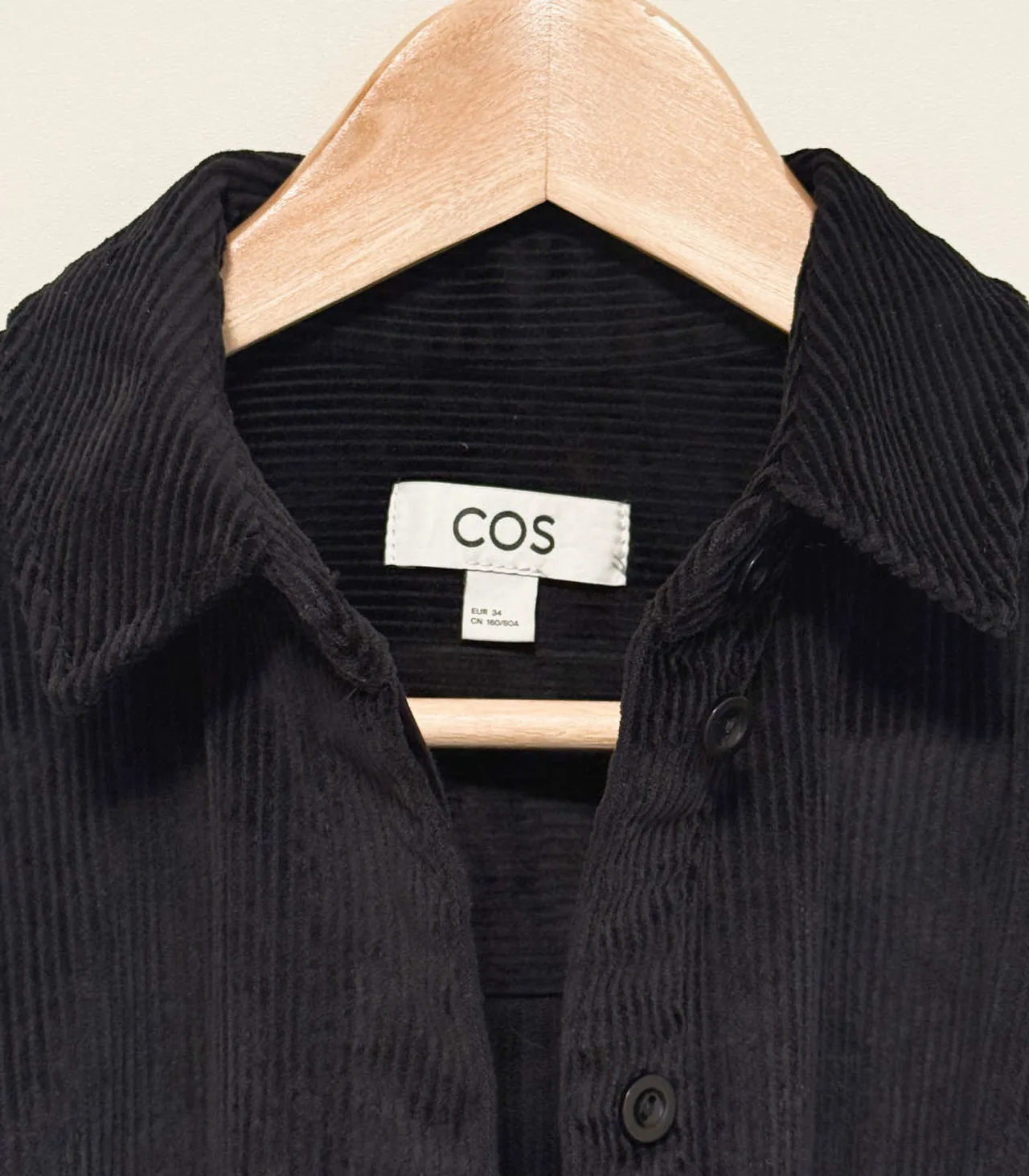 COS Black Corduroy Oversized Button Down Shirt Shiket - EU 34 — photo 6