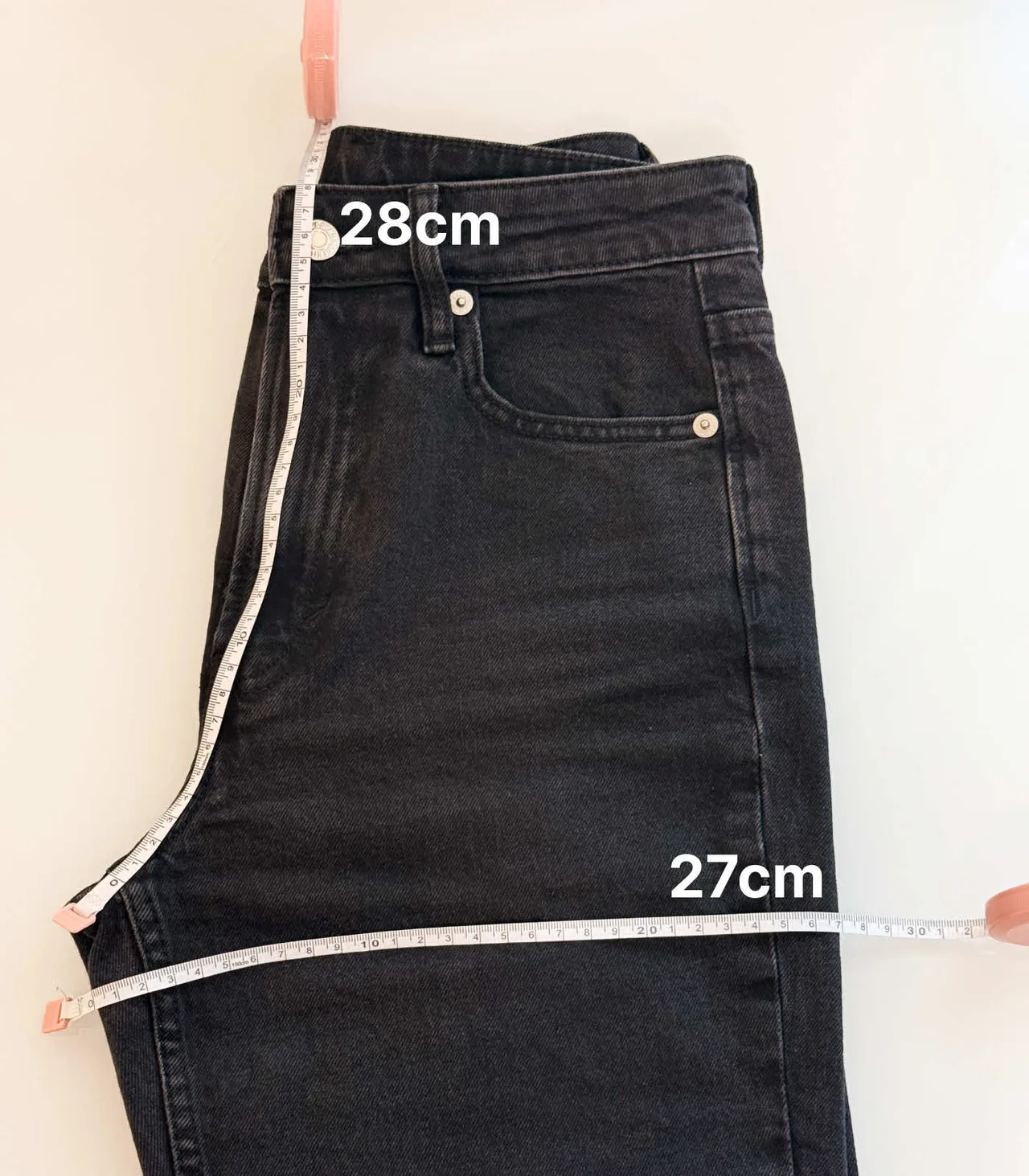 H&M High Rise Slim Straight Black Jeans - EU 34 — photo 11