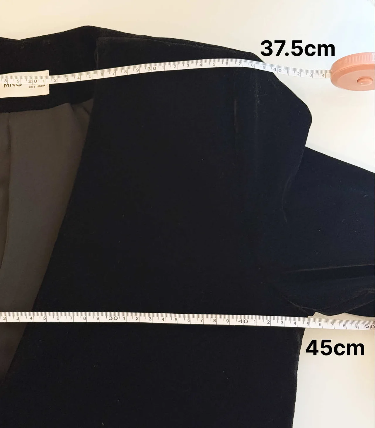 Mango Women's Black Velvet Cropped Open Front Jacket - XS — photo 10