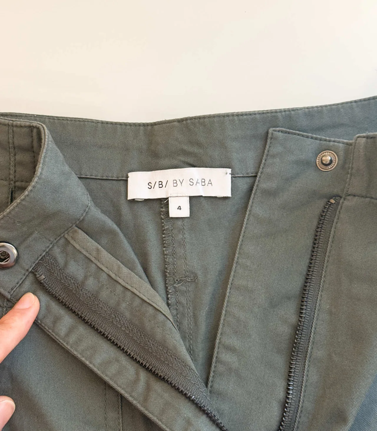 Saba Remy Army green High-waisted Tailored Short - AU 4 — photo 7