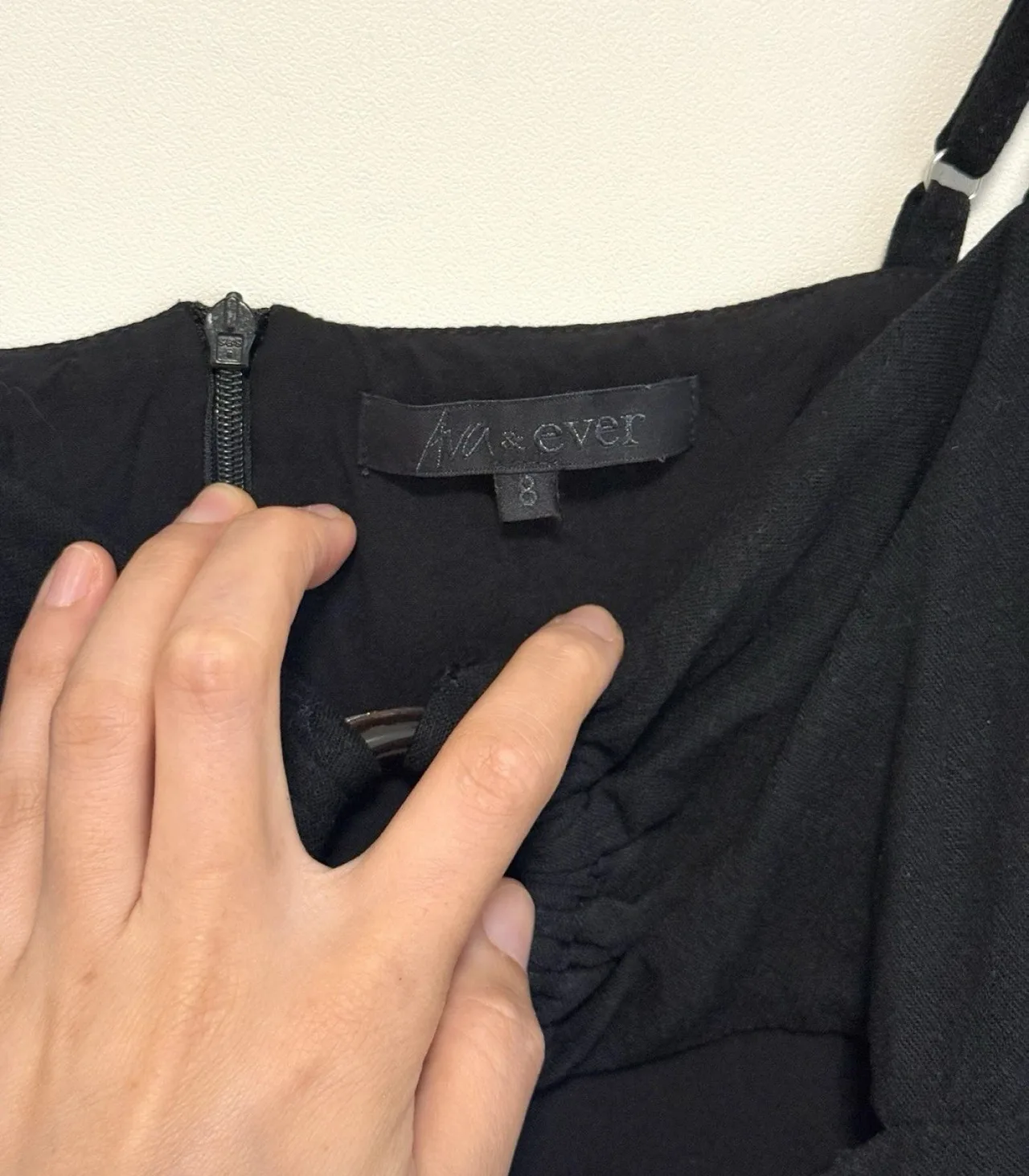 Ava & Eve Black Linen Blend Mini Dress with Ring Cutout - AU 8 — photo 6