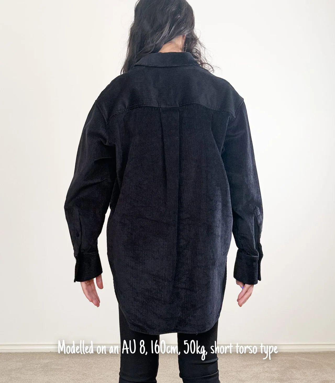COS Black Corduroy Oversized Button Down Shirt Shiket - EU 34 — photo 2
