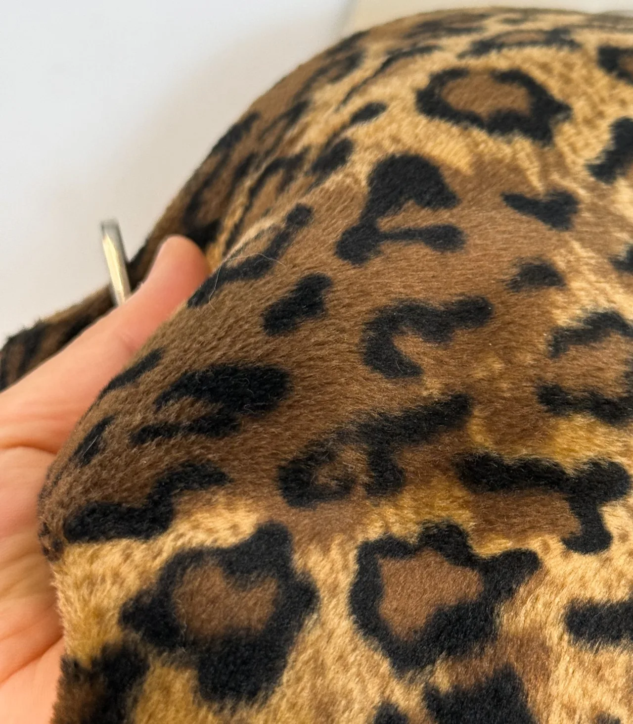 Leopard Print Brown Faux Fur Shoulder Bag — photo 5