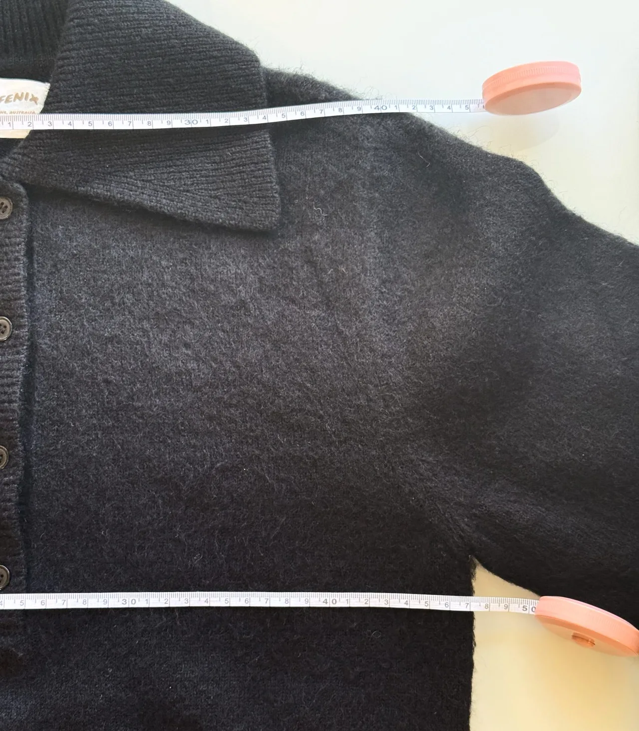 All Fenix Black Cropped Collared Knit Polo Jumper - Women's small — photo 11