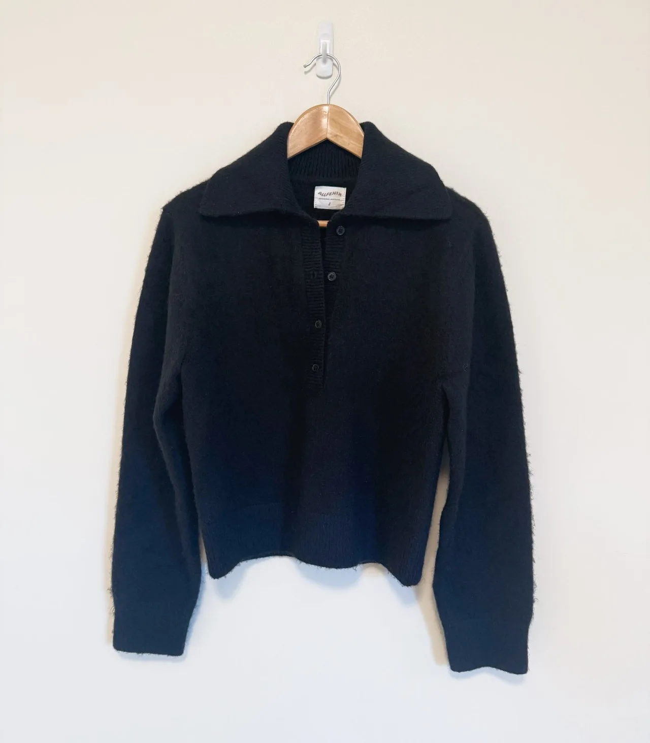 All Fenix Black Cropped Collared Knit Polo Jumper - Women's small — photo 4
