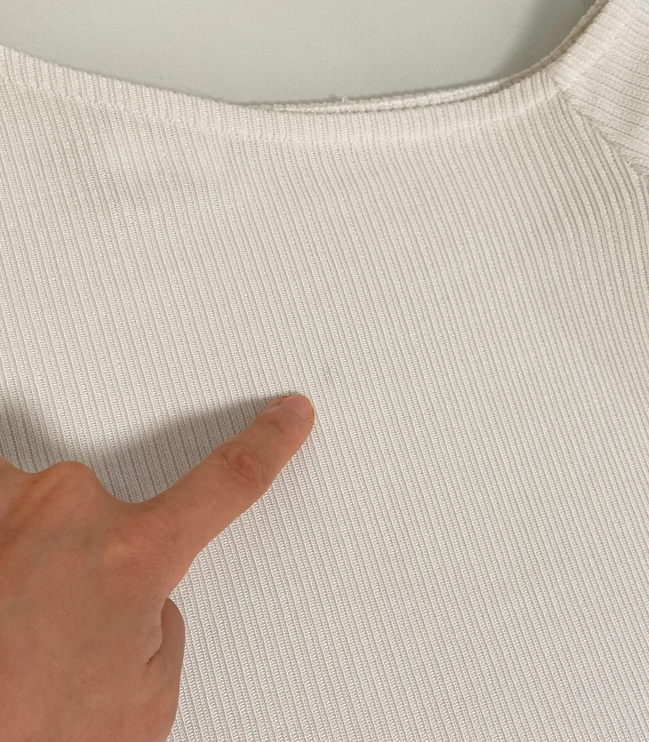 Witchery Ribbed Asymmetric Top - White, XXS — photo 9