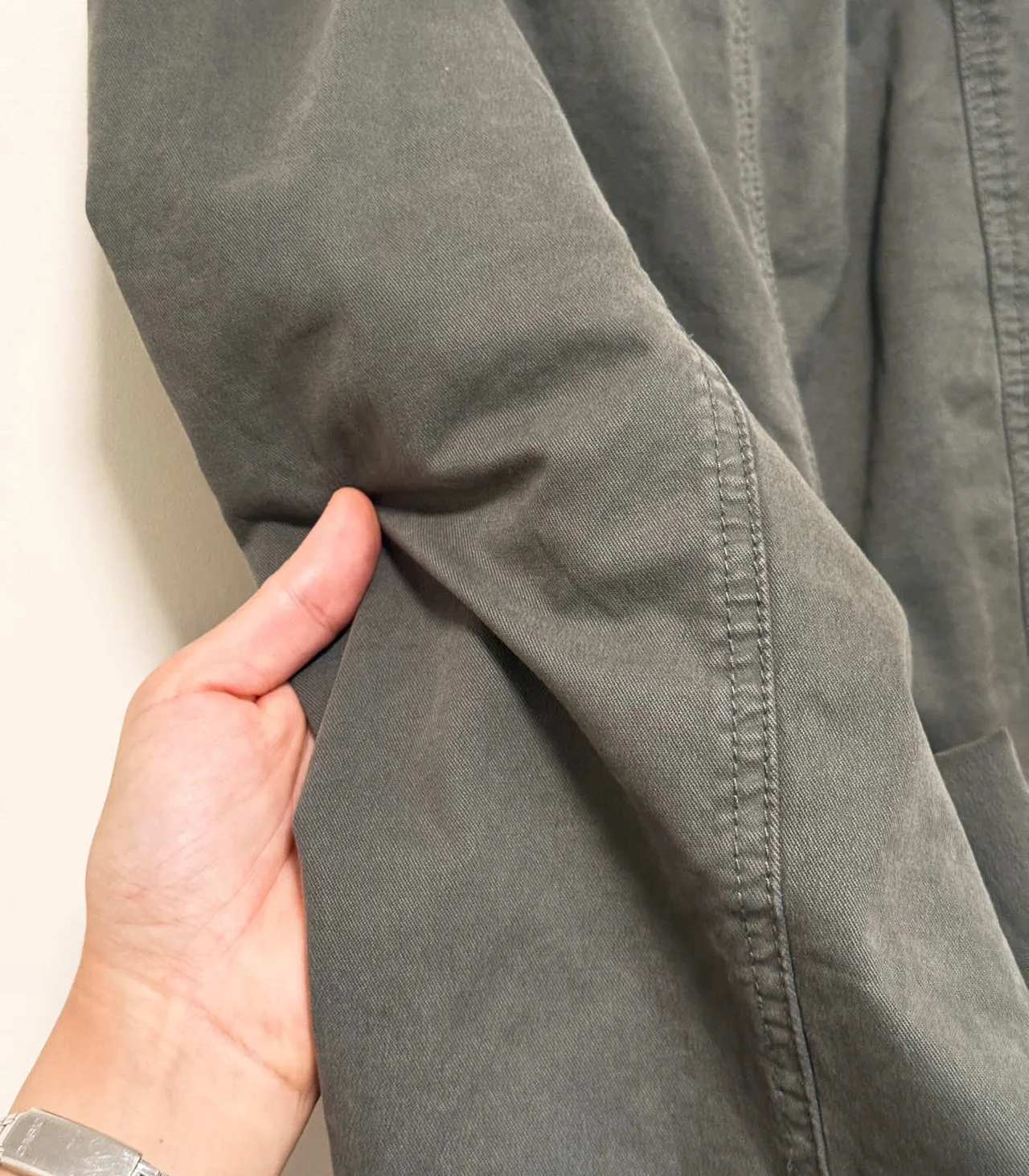 Basque Khaki Green Elasticated-waist Tapered Trousers - AU 6 — photo 9