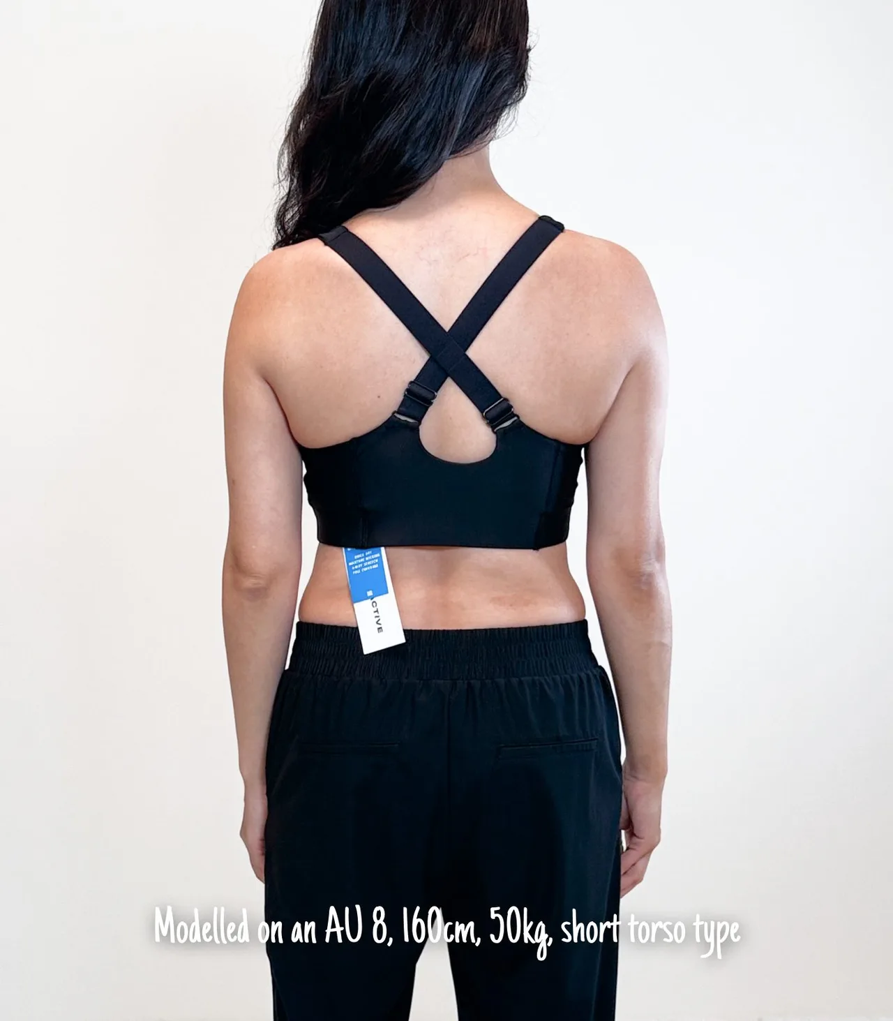 Bondi Active Black Sports Bra with Front Zip - AU 8 — photo 2