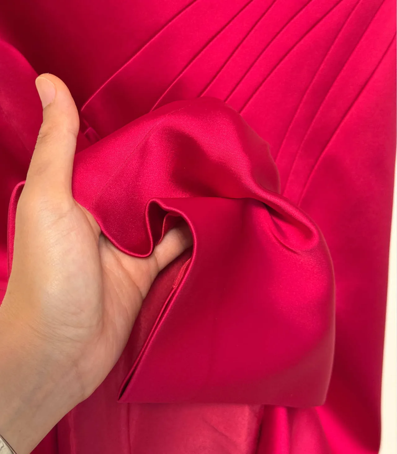 Karen Millen Fuchsia Pink One Shoulder Satin Midi Dress - AU 12 — photo 7