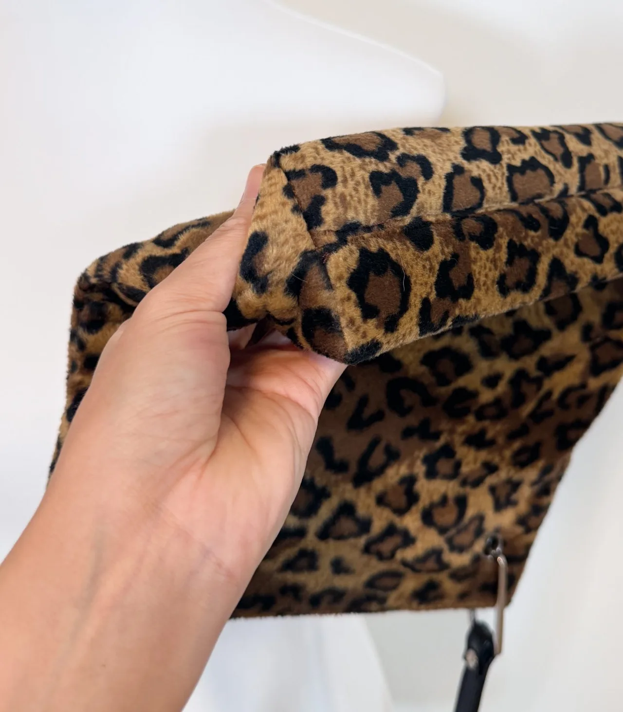 Leopard Print Brown Faux Fur Shoulder Bag — photo 7