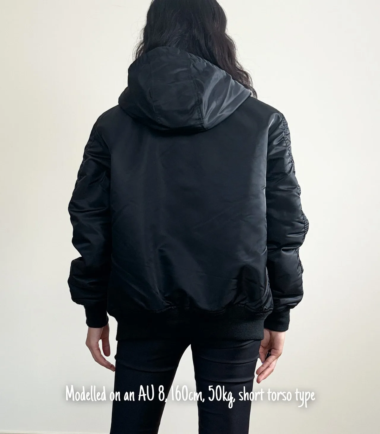 Superdry MA1 Hooded Quilted Bomber Jacket - Mens XS, Black — photo 2