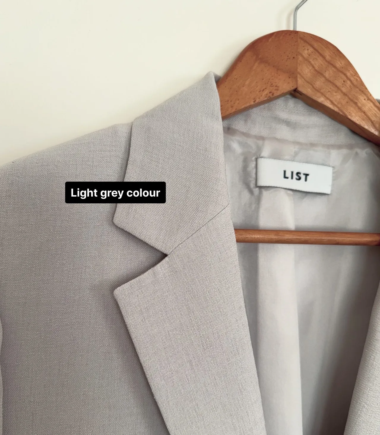 LIST 3/4 Sleeve Light Grey Summer Blazer - Small — photo 5