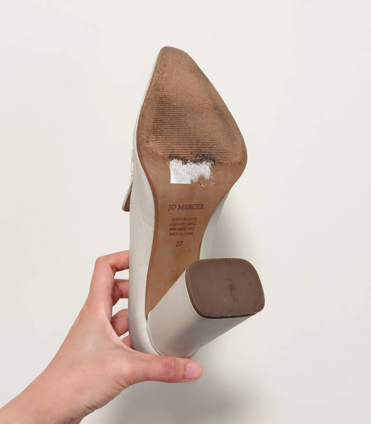 Jo Mercer Bone Covet Block Leather Heel Loafers - EU 37 — photo 8