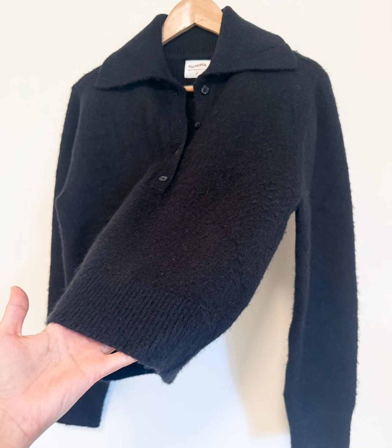 All Fenix Black Cropped Collared Knit Polo Jumper - Women's small — photo 6
