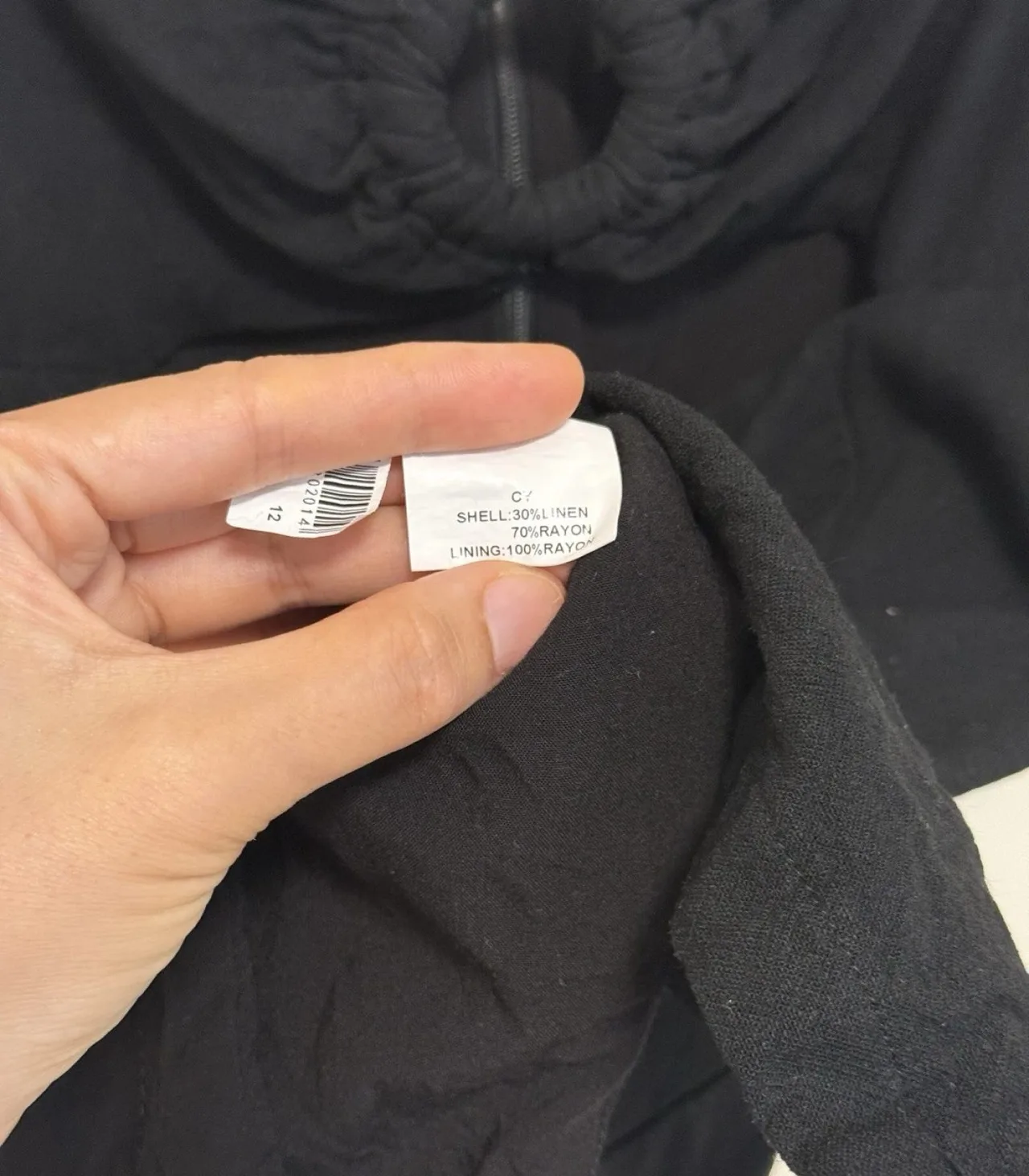 Ava & Eve Black Linen Blend Mini Dress with Ring Cutout - AU 8 — photo 7