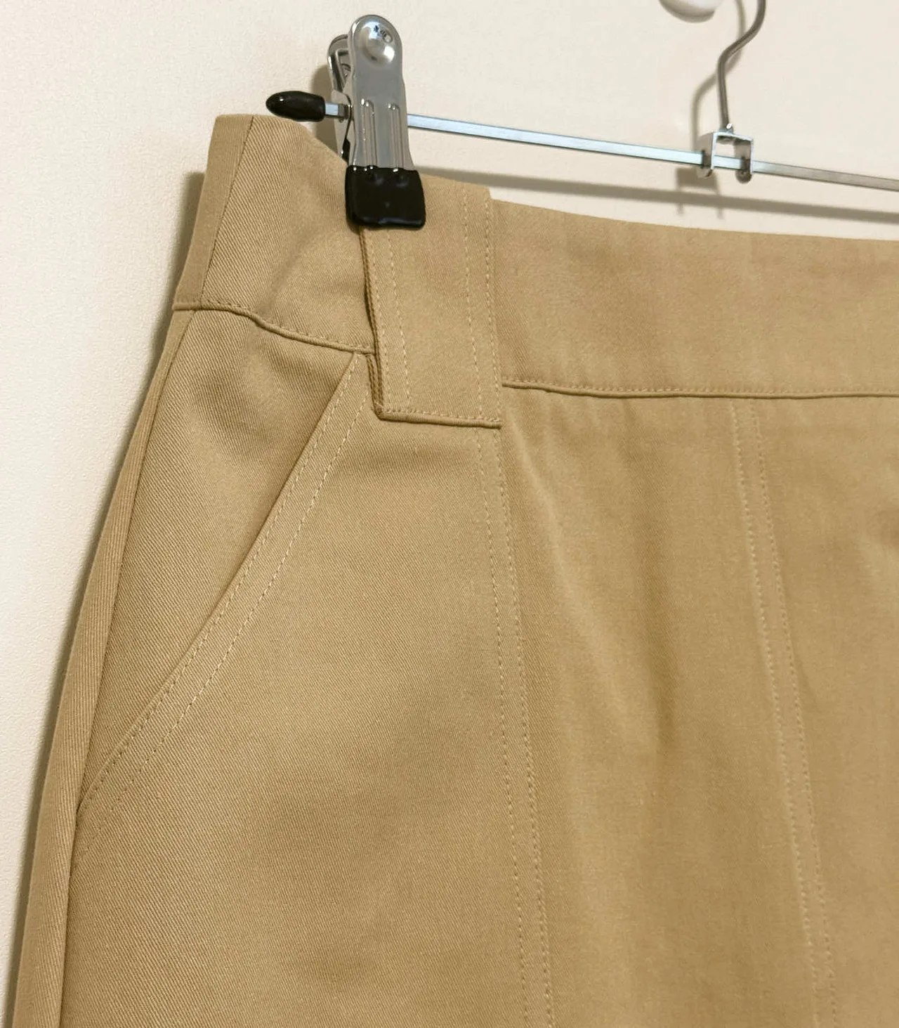 Calli Butter Beige High-waisted Cotton Mini Skirt with a waist tie - AU 6 — photo 5