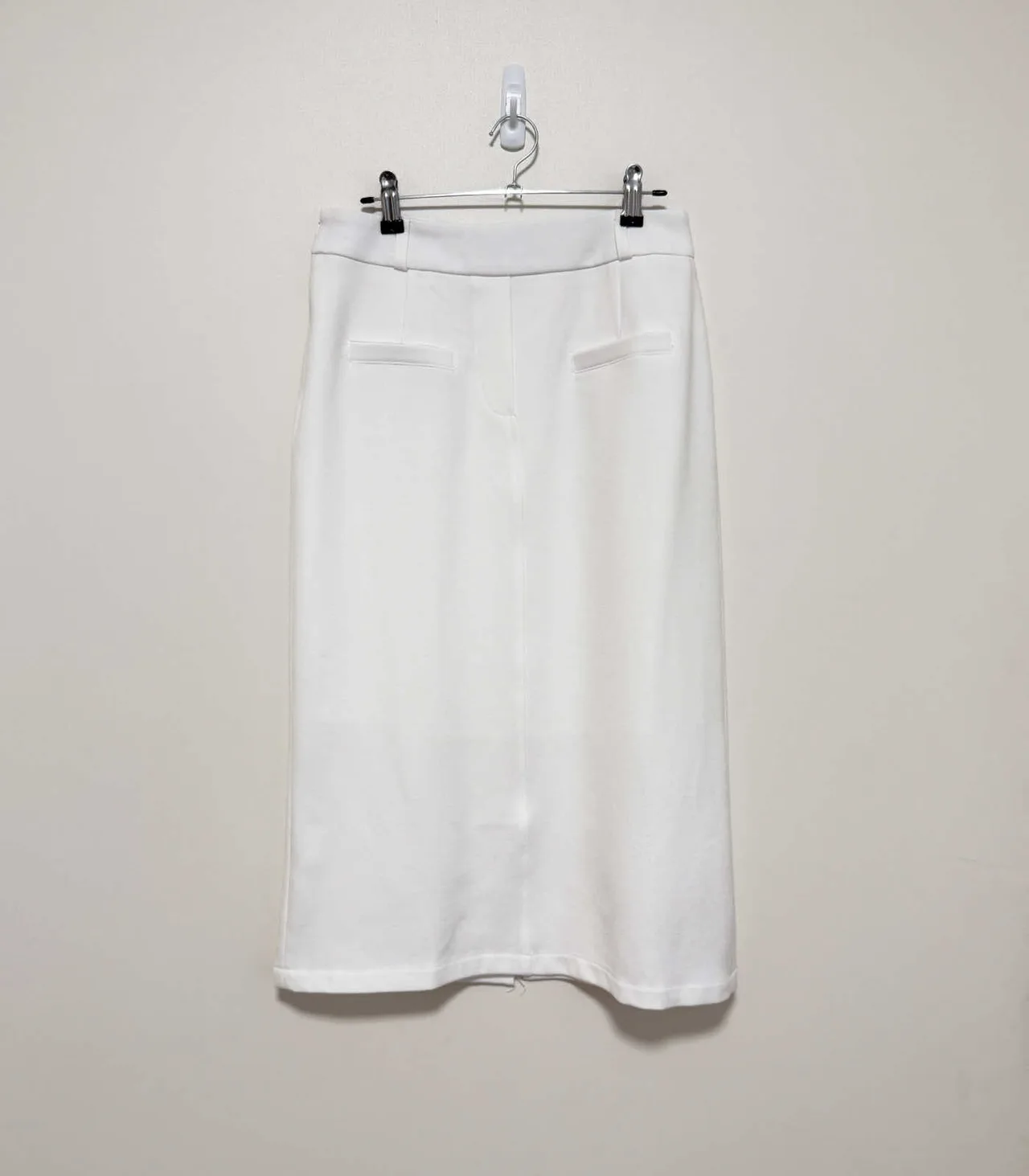 MOTF White High Waisted Midi Skirt - Small — photo 3