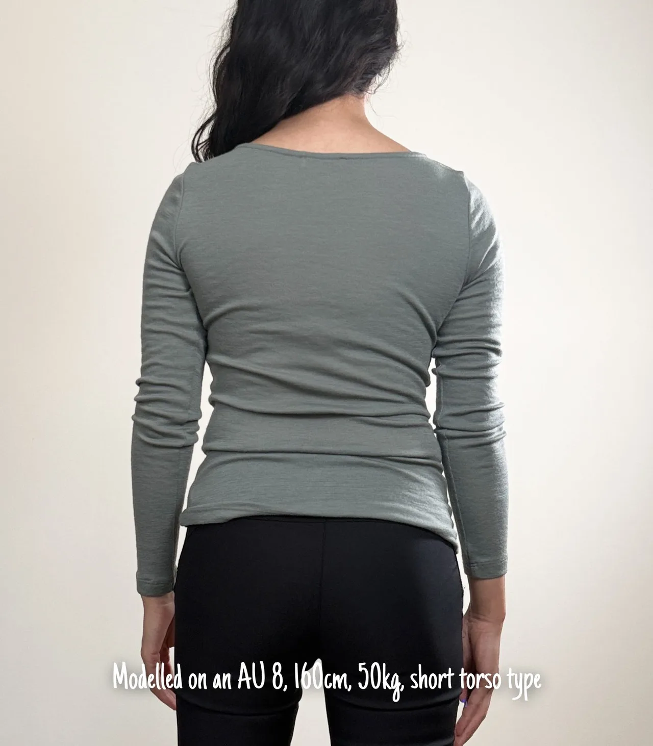Kookaï Sage Merino Wool V-Neck Ruched Top - Small — photo 2
