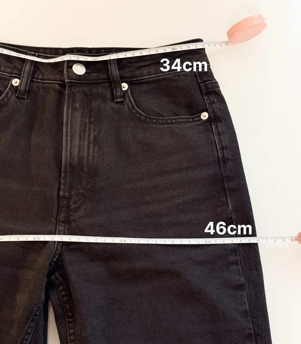 H&M High Rise Slim Straight Black Jeans - EU 34 — photo 10