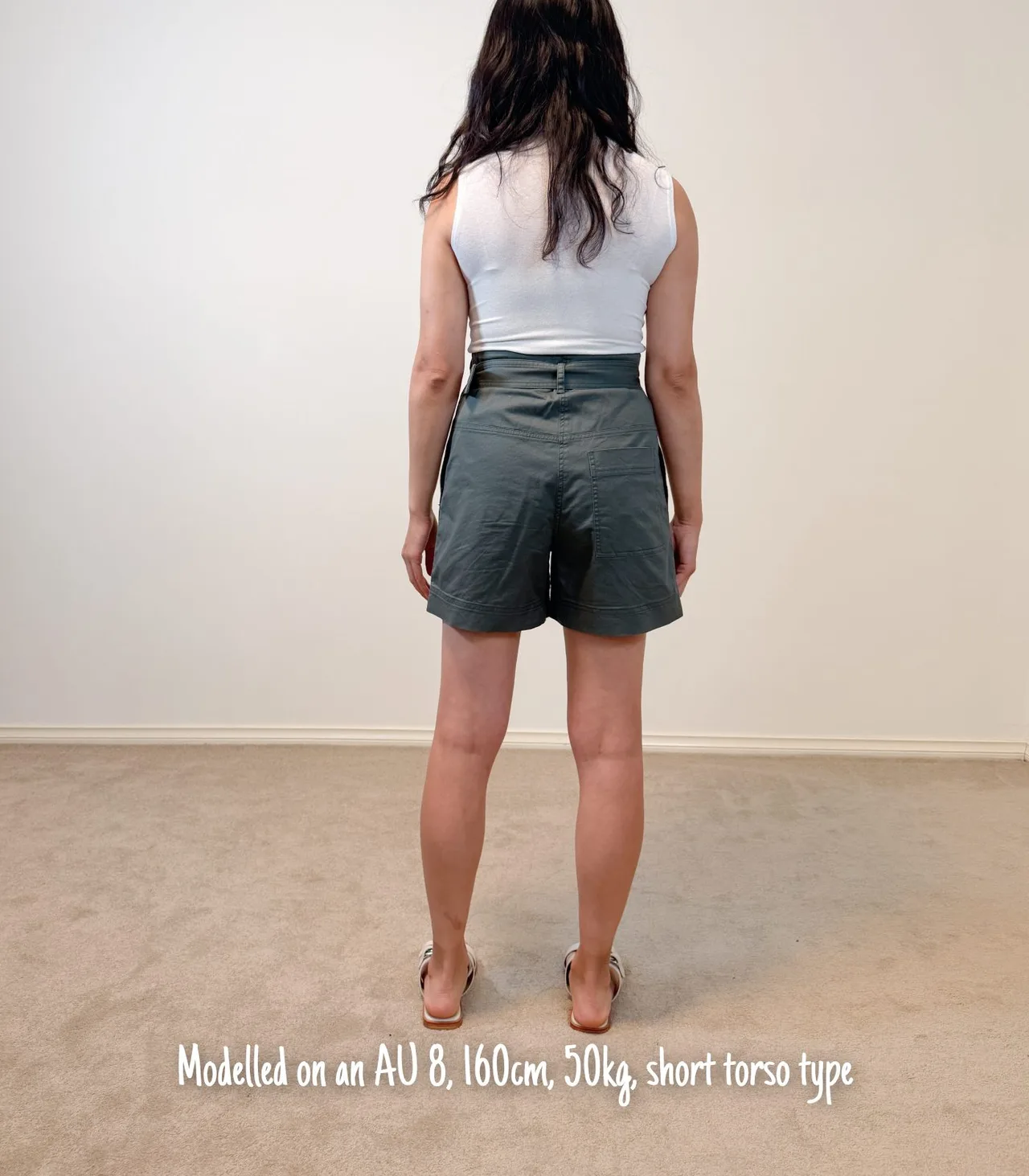 Saba Remy Army green High-waisted Tailored Short - AU 4 — photo 2