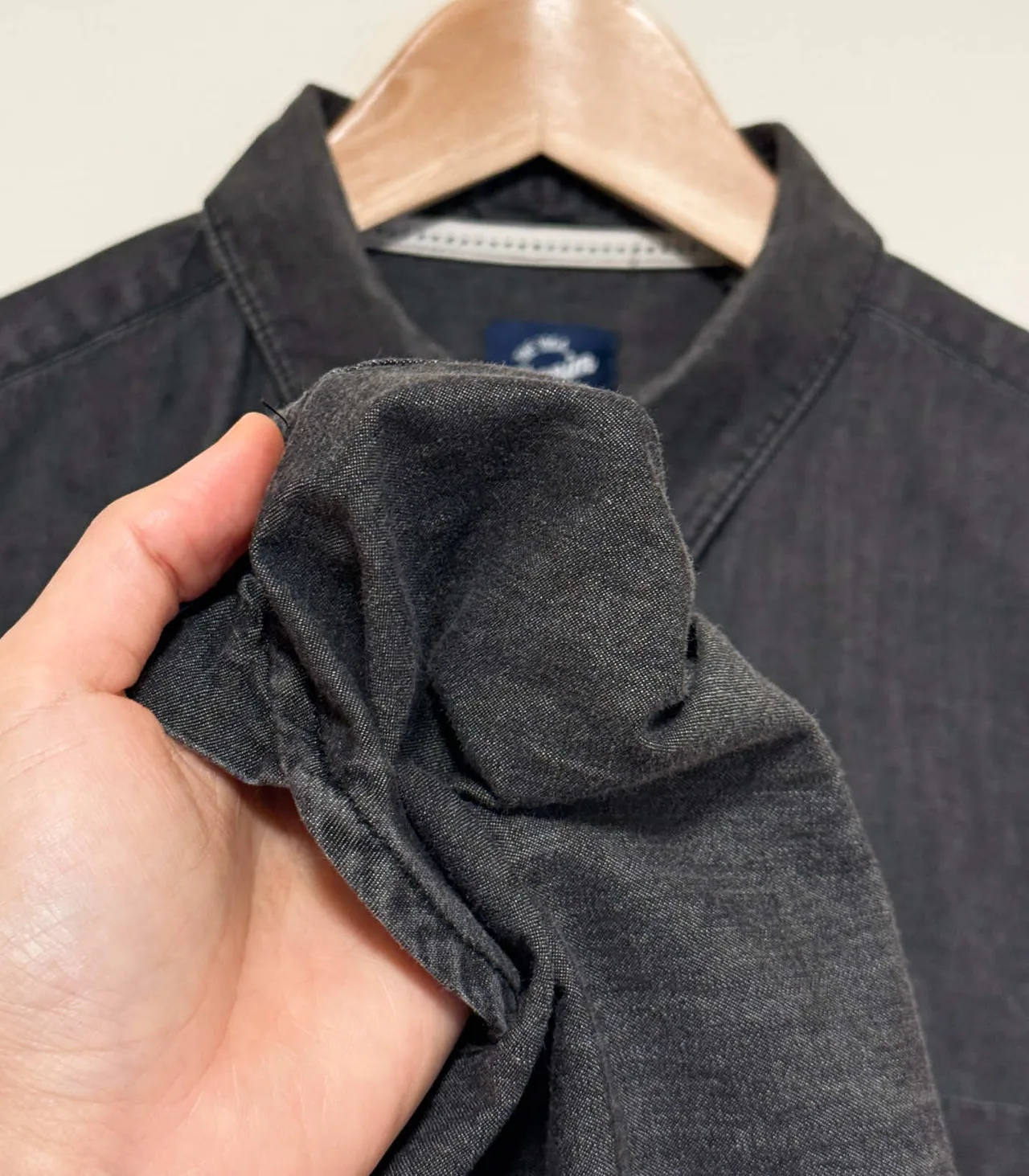 Denim Company Washed Black Button-Down Shirt - Men's Small — photo 8