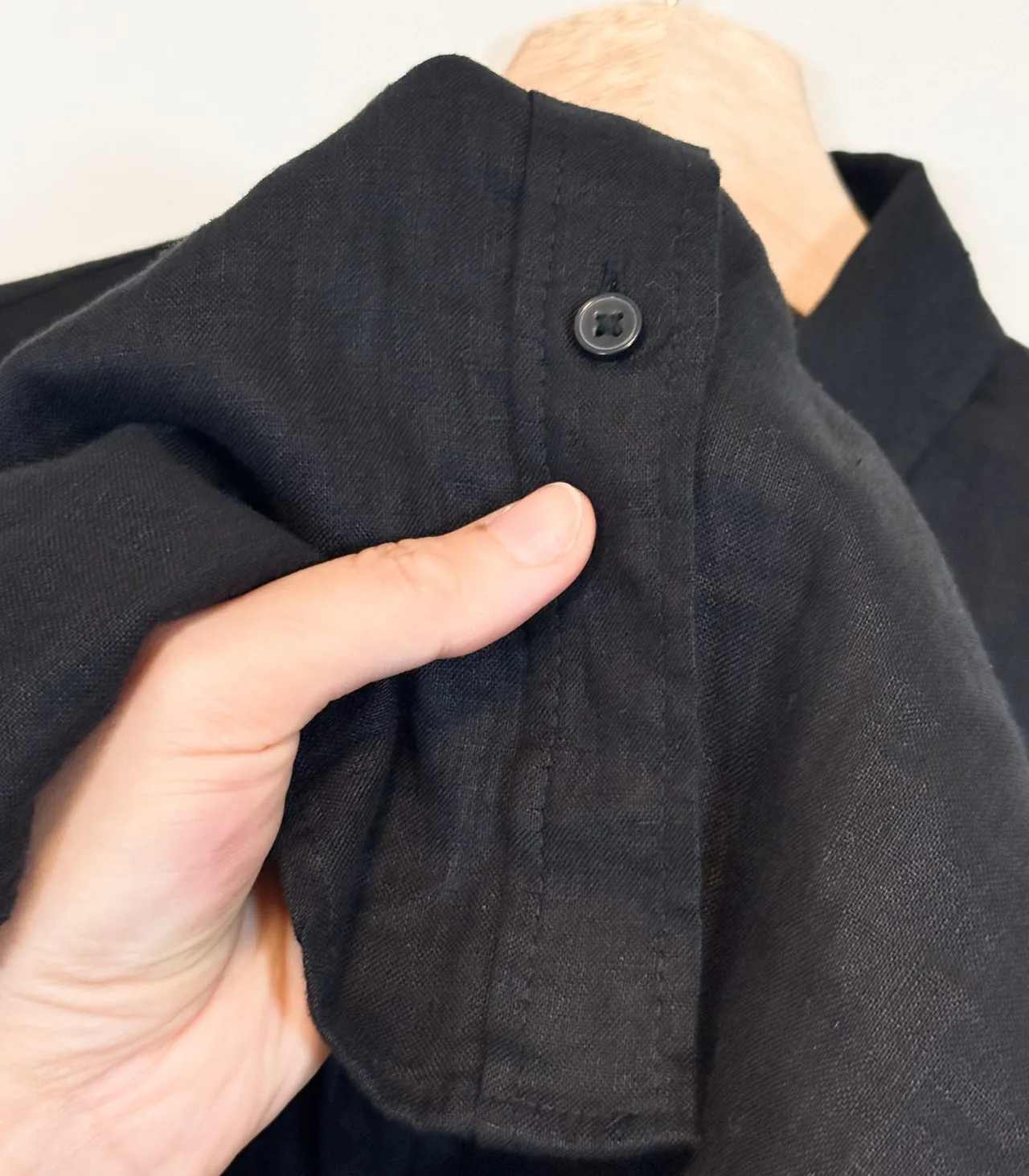 H&M Black Linen Button-Down Shirt - XS — photo 6
