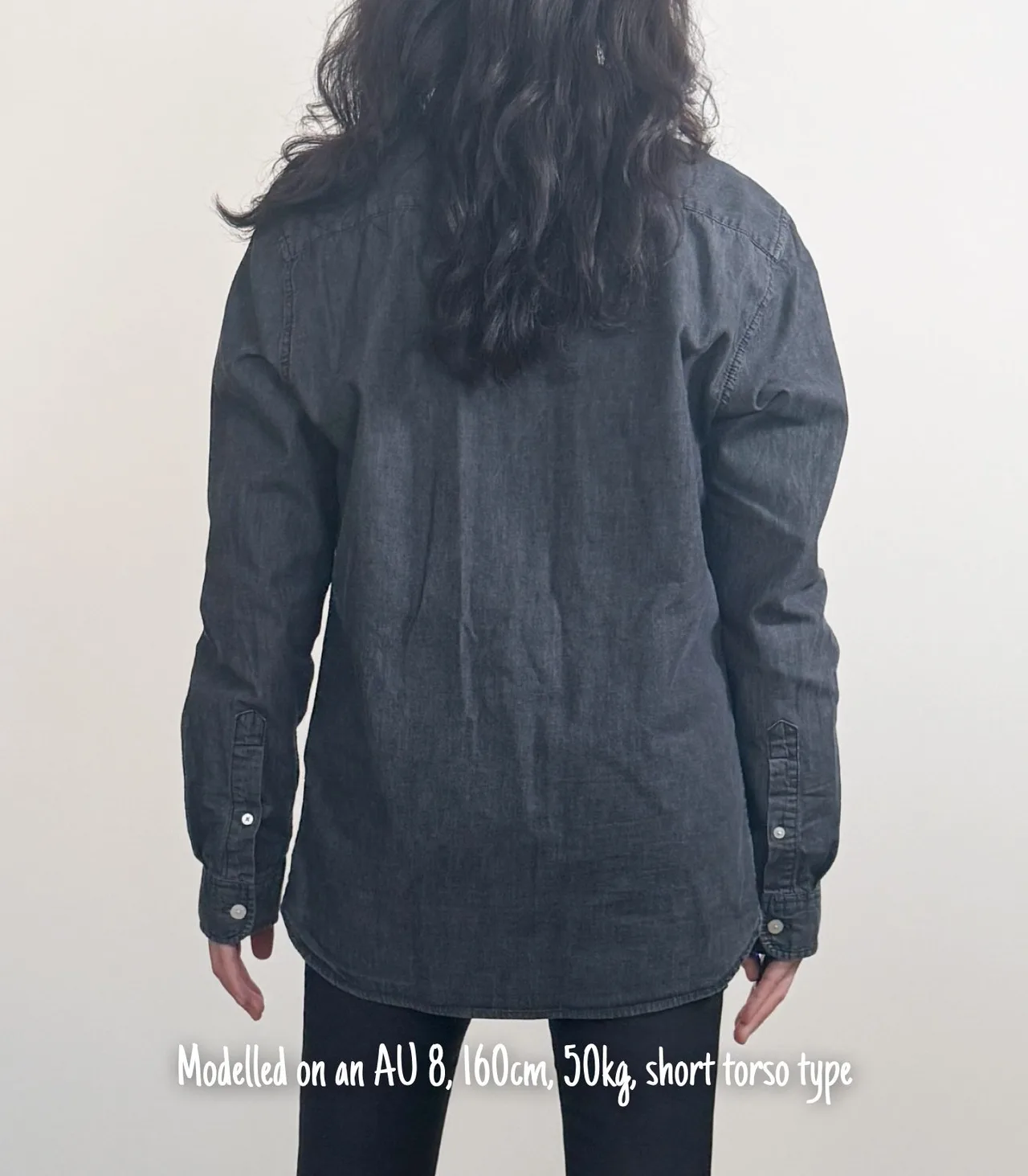 Denim Company Washed Black Button-Down Shirt - Men's Small — photo 2