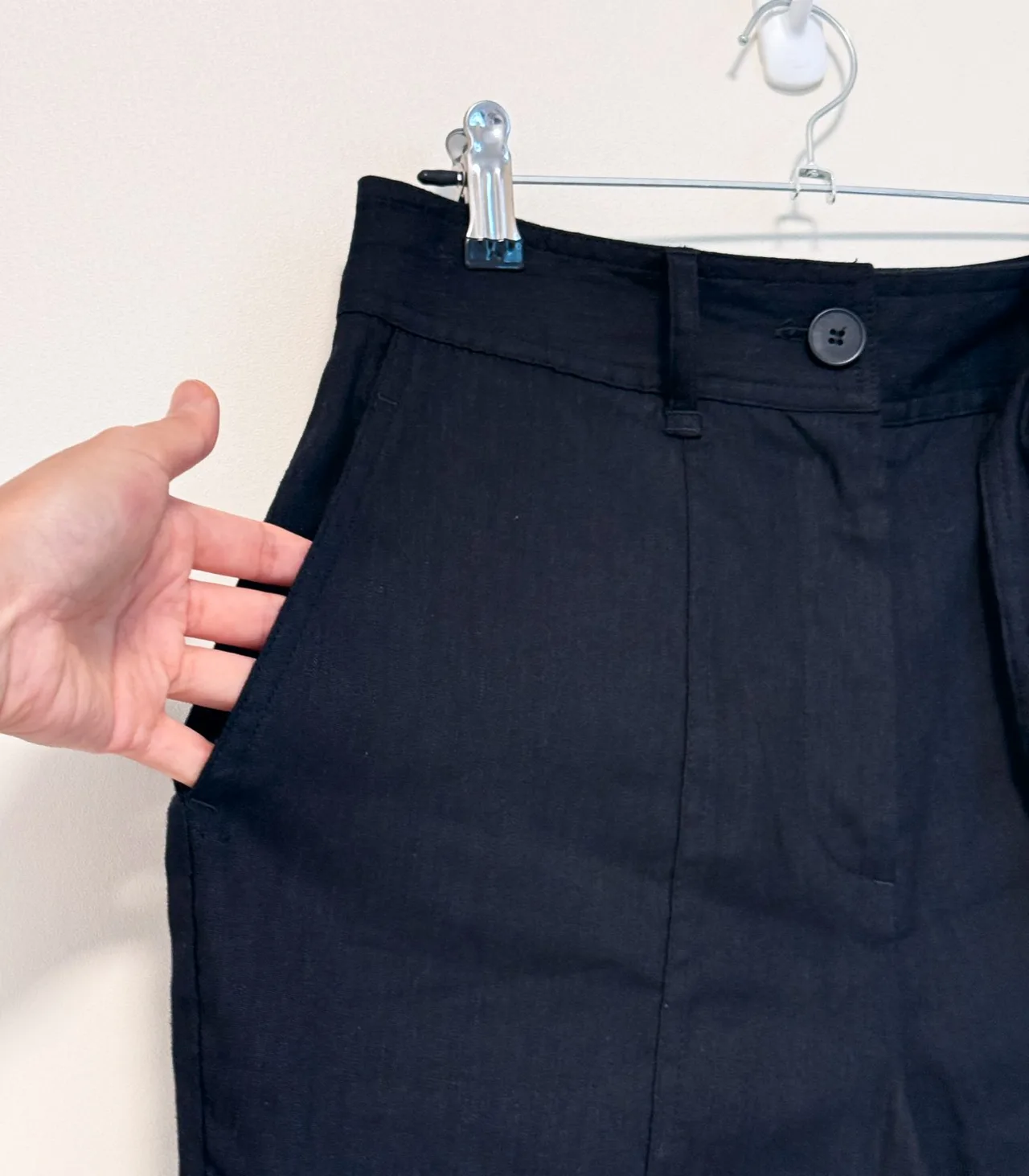 Witchery Black Linen Trousers with Waist Tie - AU 4 — photo 5