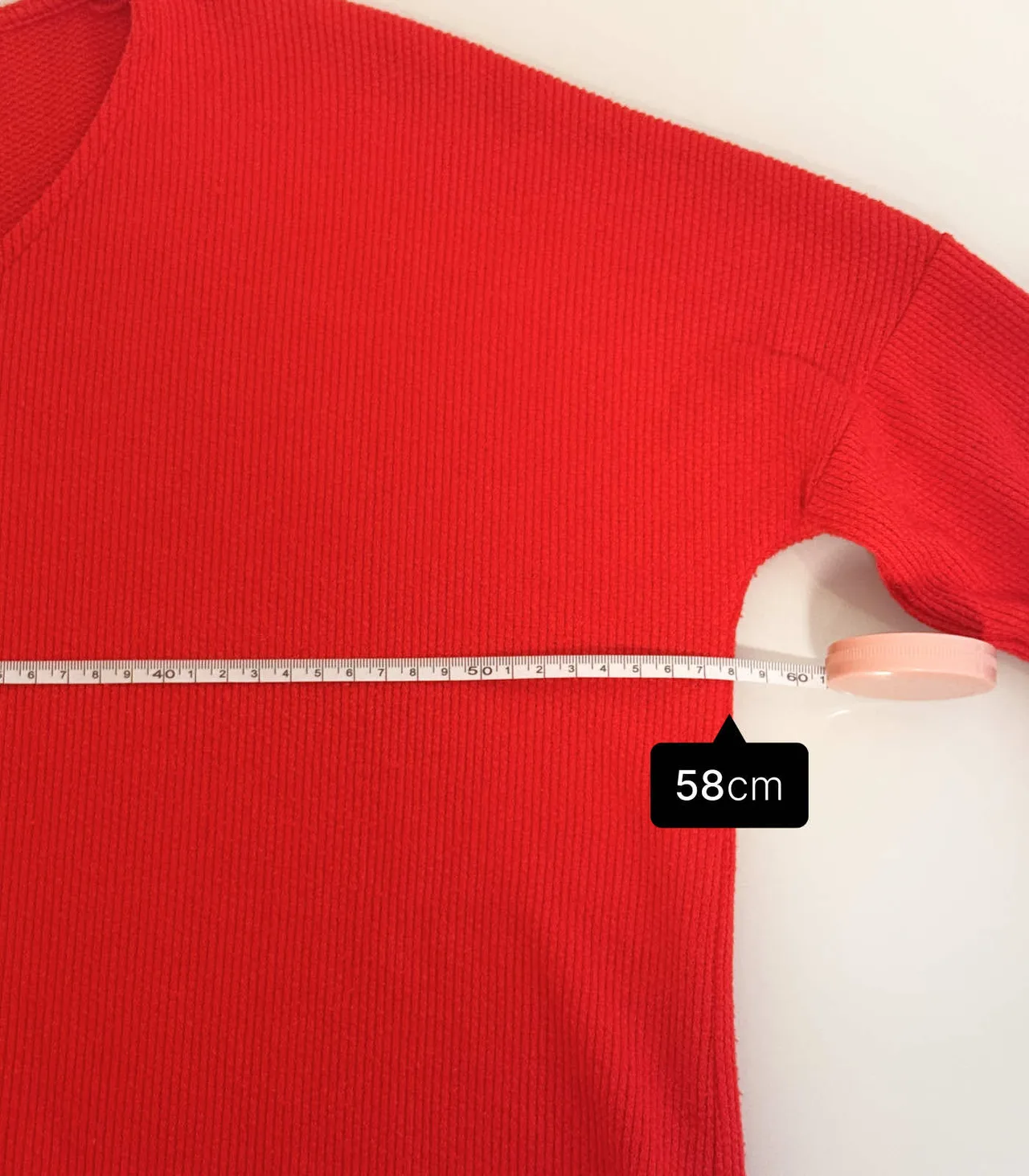 SEED Women's Red V-neck Oversized Pullover Jumper - XXS — photo 9
