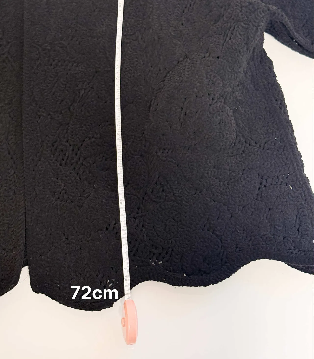 Zara Black Chenille Knit Oversized Open Jacket Cardigan - Medium — photo 10