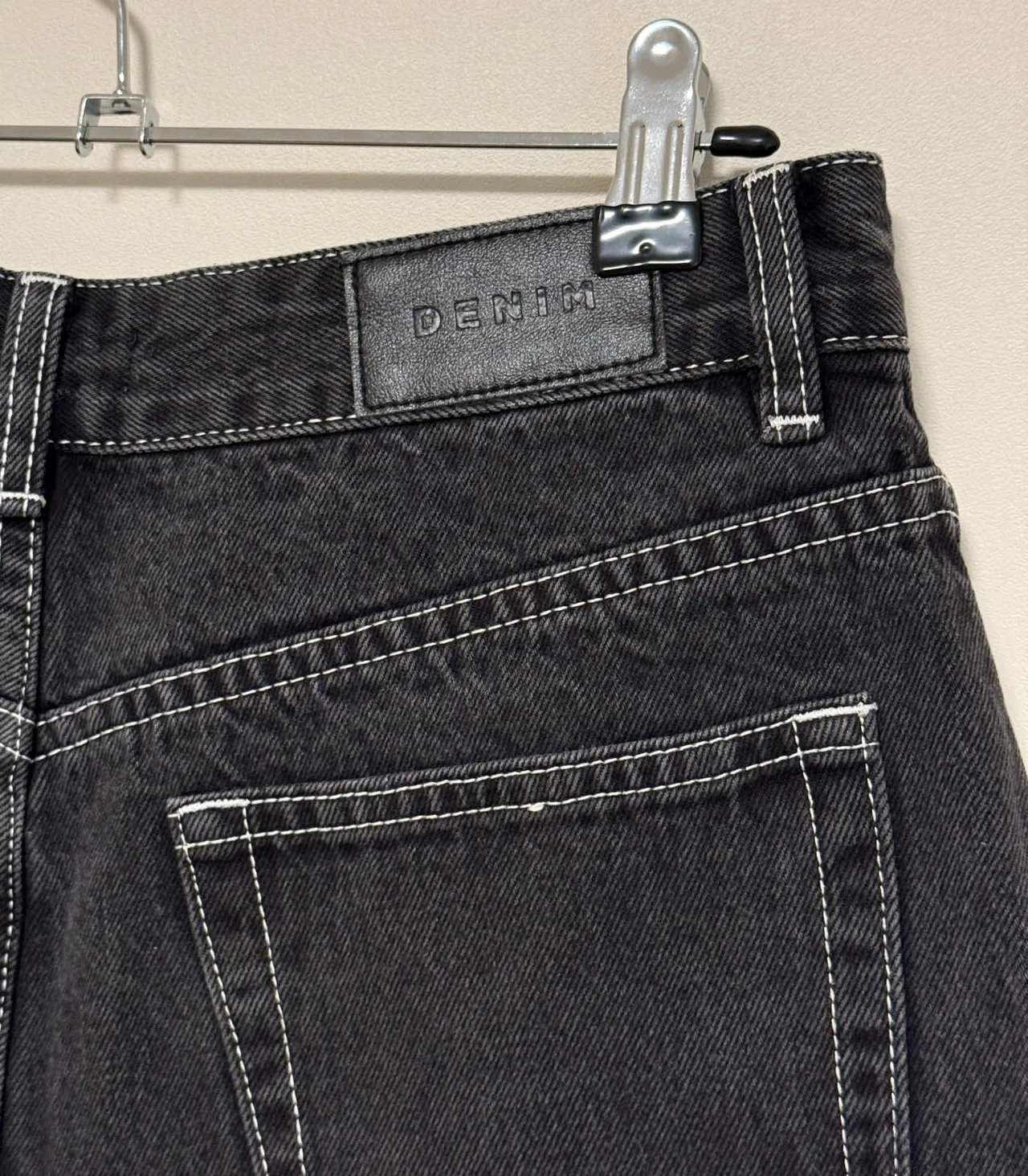 Glassons High-Waisted Denim Shorts - Washed Black, AU 10 — photo 7
