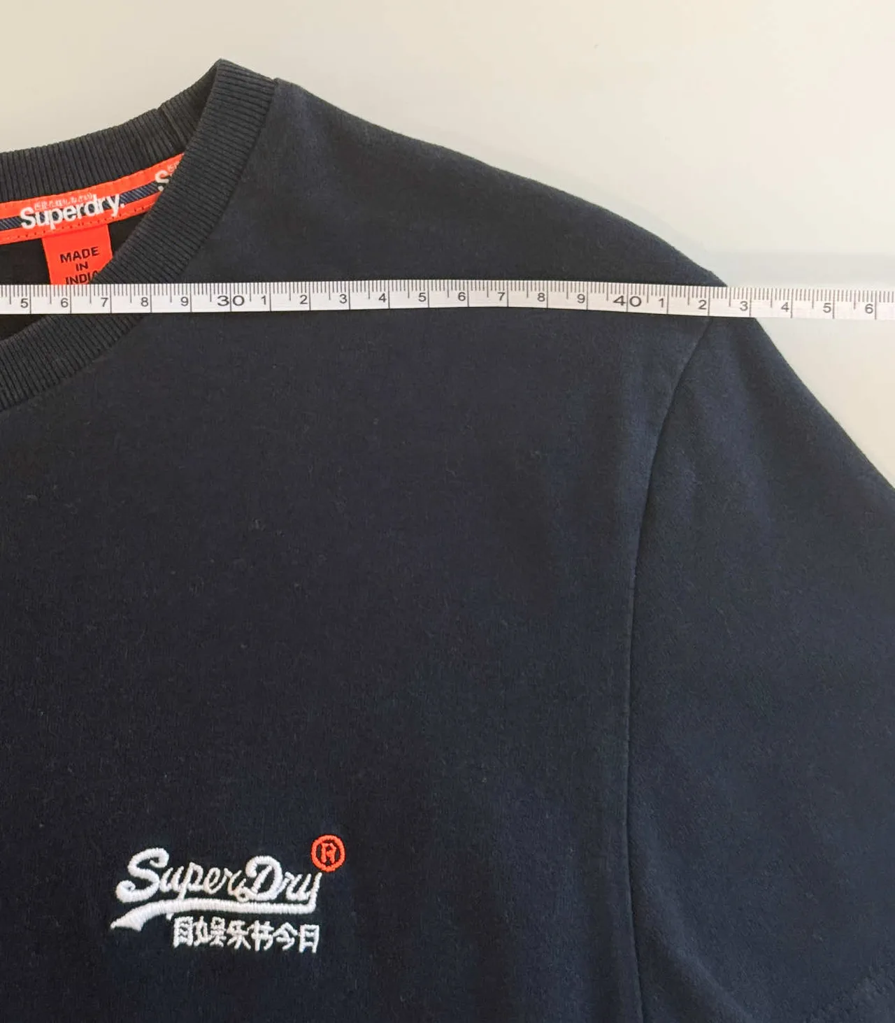 Superdry Dark Navy Crewneck Cotton T-shirt - Men's XS — photo 9