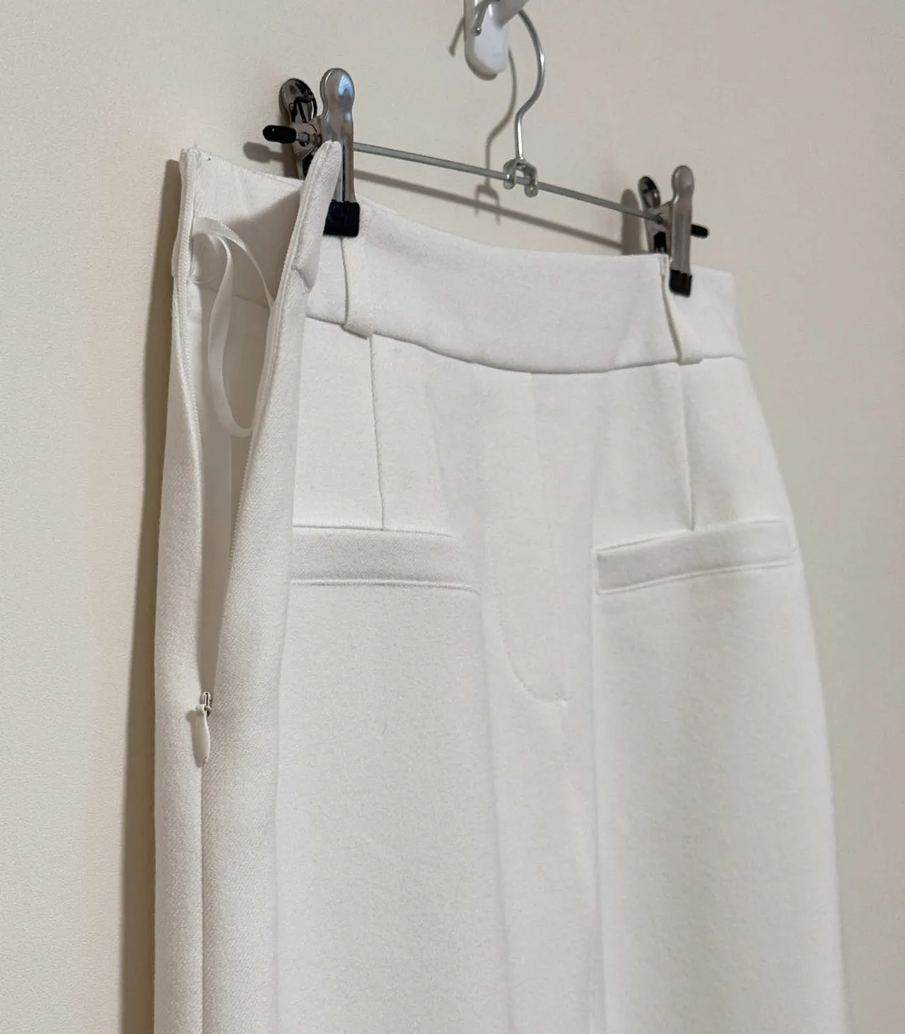 MOTF White High Waisted Midi Skirt - Small — photo 5