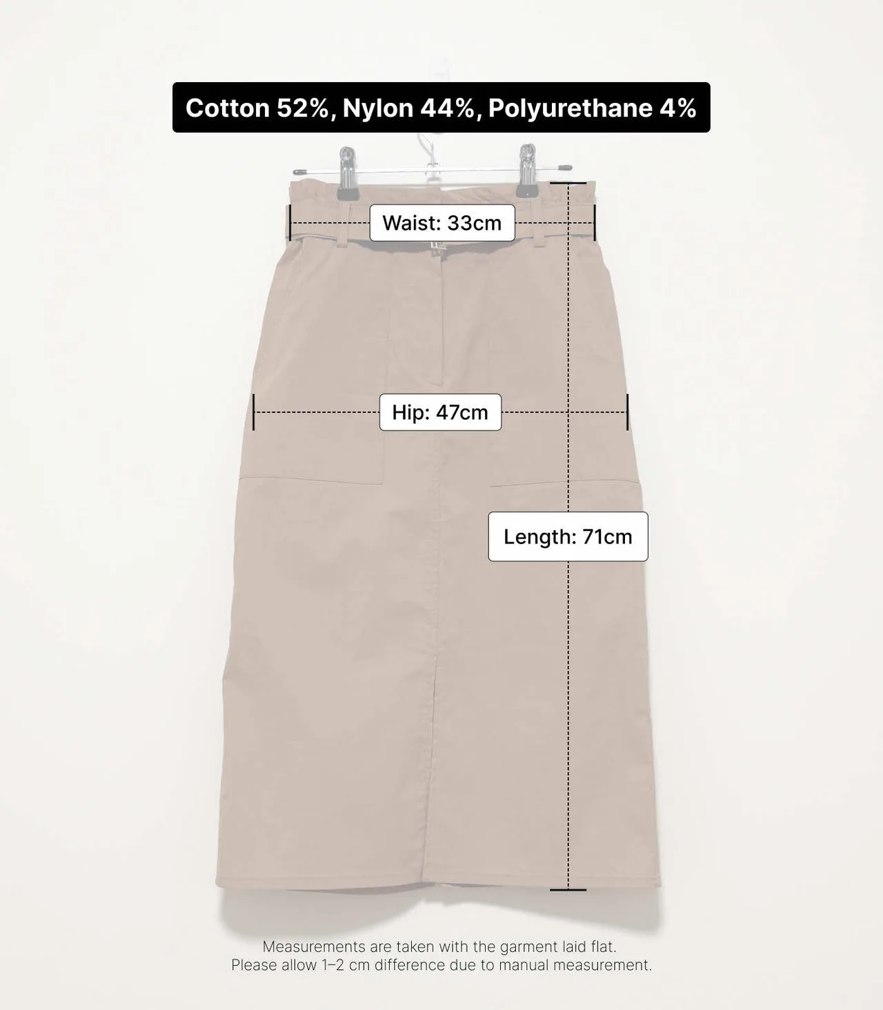 ZOOC Camel Paperbag Waist Midi Skirt with Tie Belt - Small — photo 10