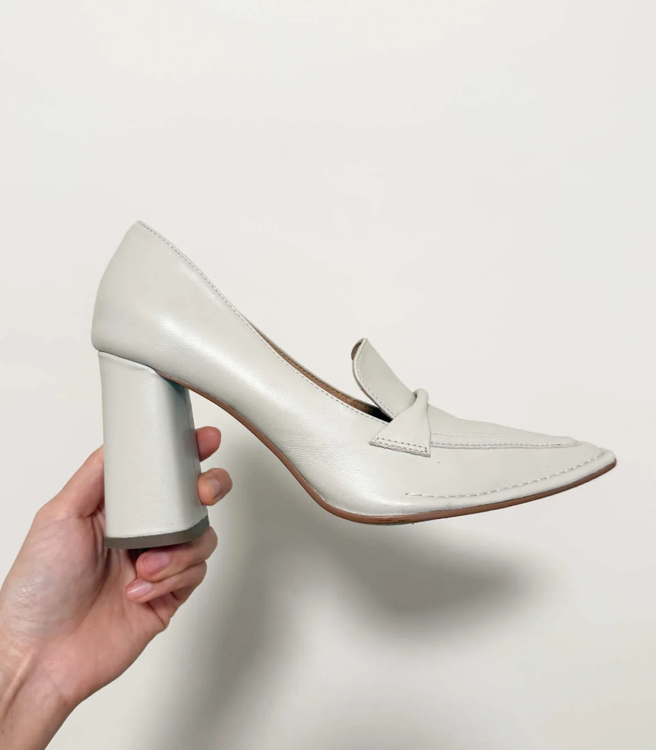 Jo Mercer Bone Covet Block Leather Heel Loafers - EU 37 — photo 6