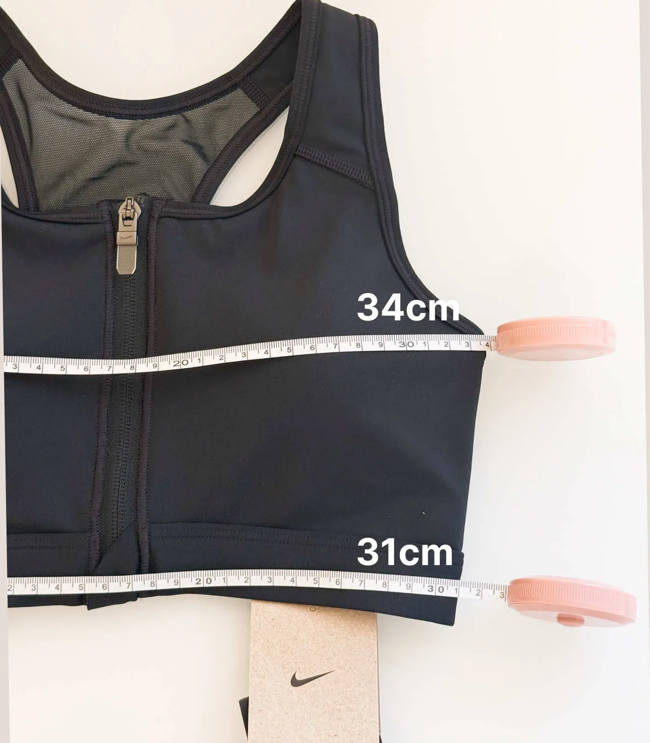 Nike Black Padded Zip-Front Dri-Fit Sports Bra - Small — photo 8