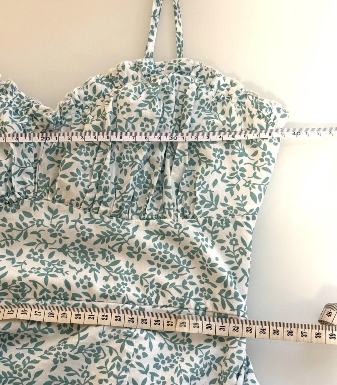 Ally Green Floral Wrap Mini Dress with Tie Waist - AU 8 — photo 9