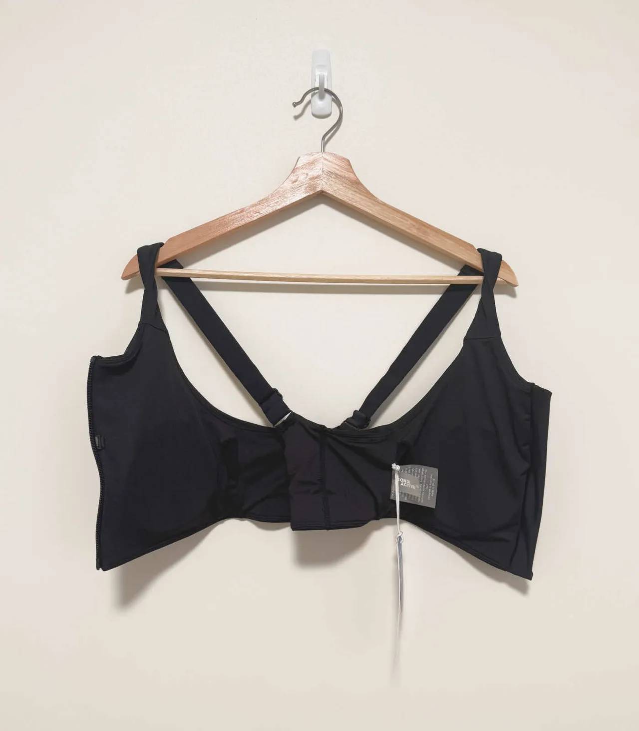 Bondi Active Black Sports Bra with Front Zip - AU 8 — photo 7