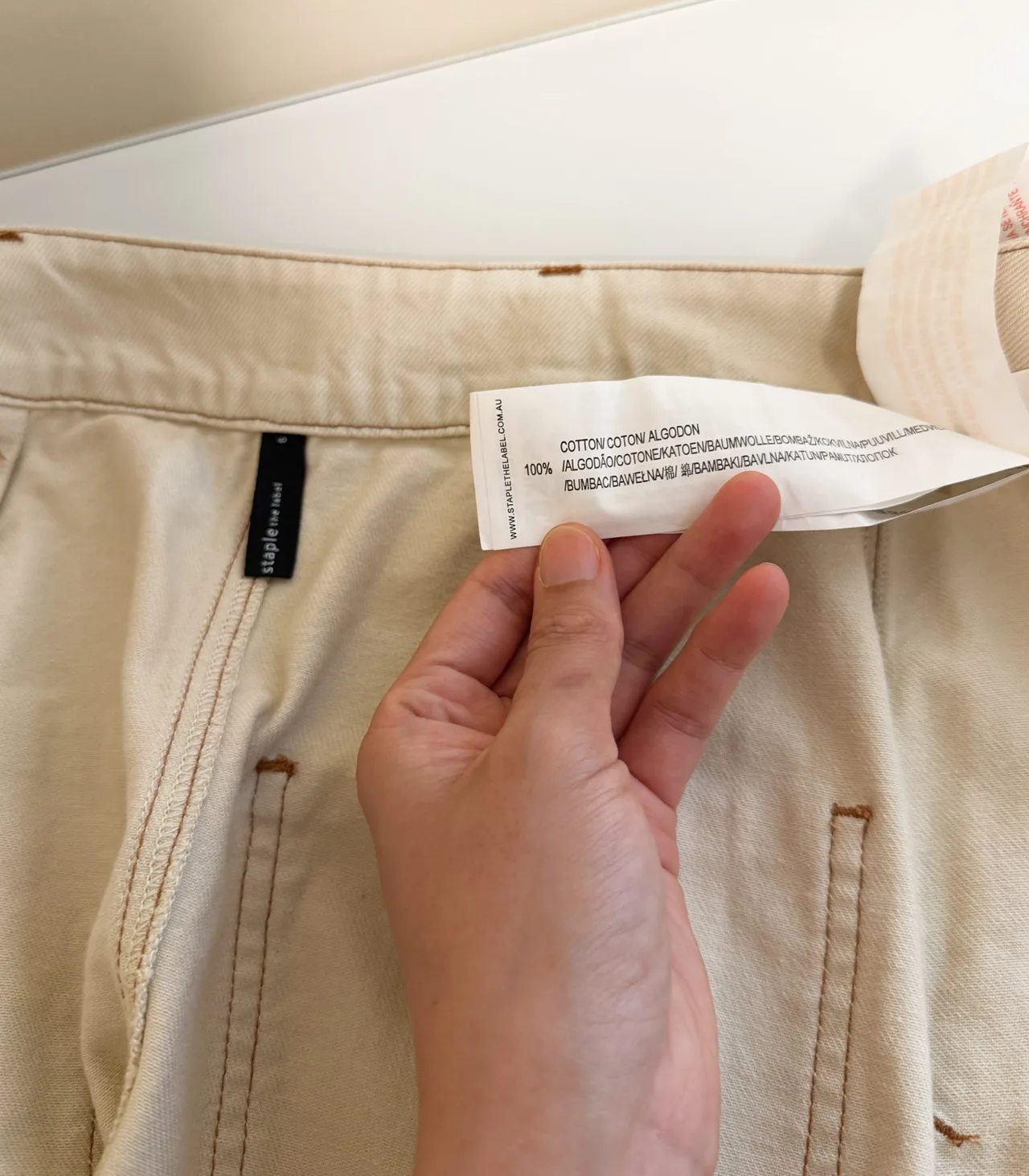 Staple The Label Sasha Stone Cotton Midi Skirt with Tie Belt - AU 6 — photo 8