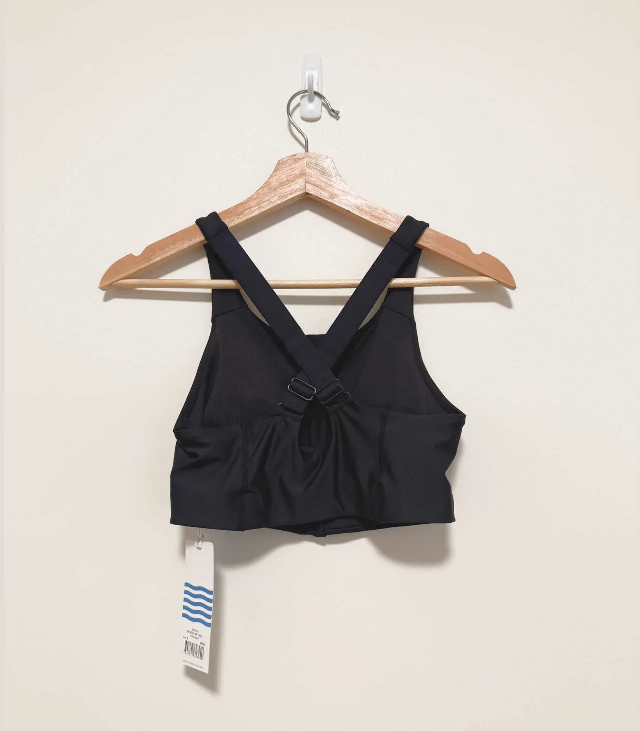 Bondi Active Black Sports Bra with Front Zip - AU 8 — photo 4