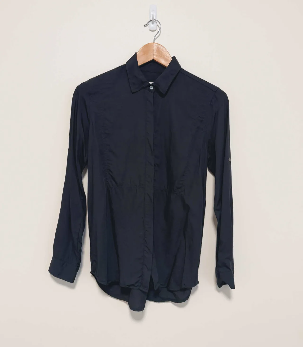 Trenery Women's Black Modal Button-down Shirt - XS — photo 3
