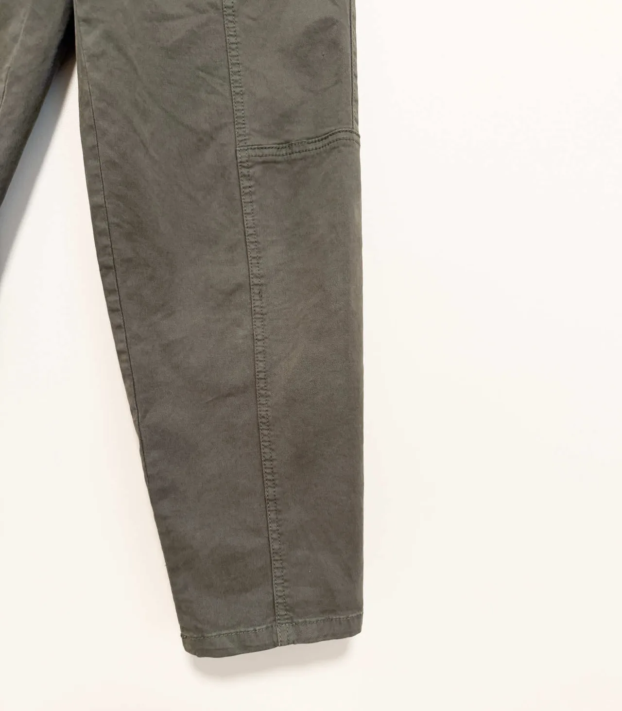 Basque Khaki Green Elasticated-waist Tapered Trousers - AU 6 — photo 7