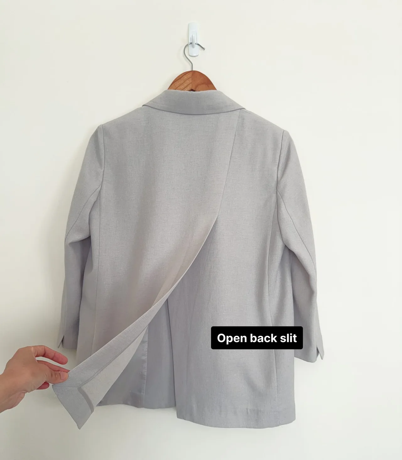 LIST 3/4 Sleeve Light Grey Summer Blazer - Small — photo 4