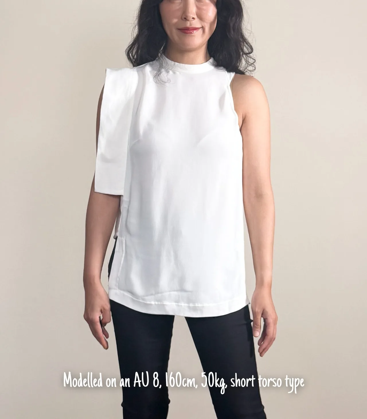 Sass & Bide White Asymmetric Viscose Sleeveless Top - AU 6 — photo 10