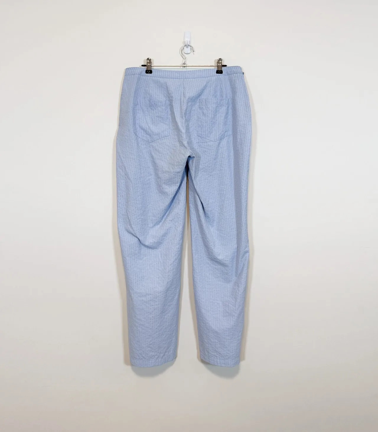 Princess Polly Light Blue Pinstripe Wide-Leg Pants – Women's Drawstring Trousers — photo 4