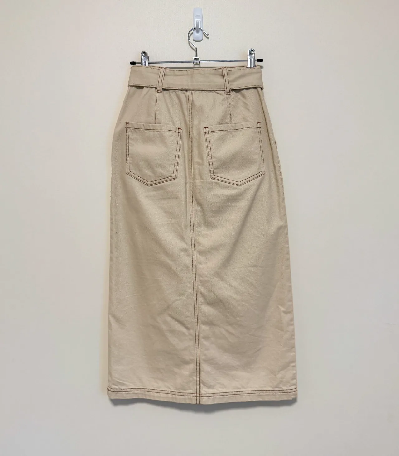 Staple The Label Sasha Stone Cotton Midi Skirt with Tie Belt - AU 6 — photo 5