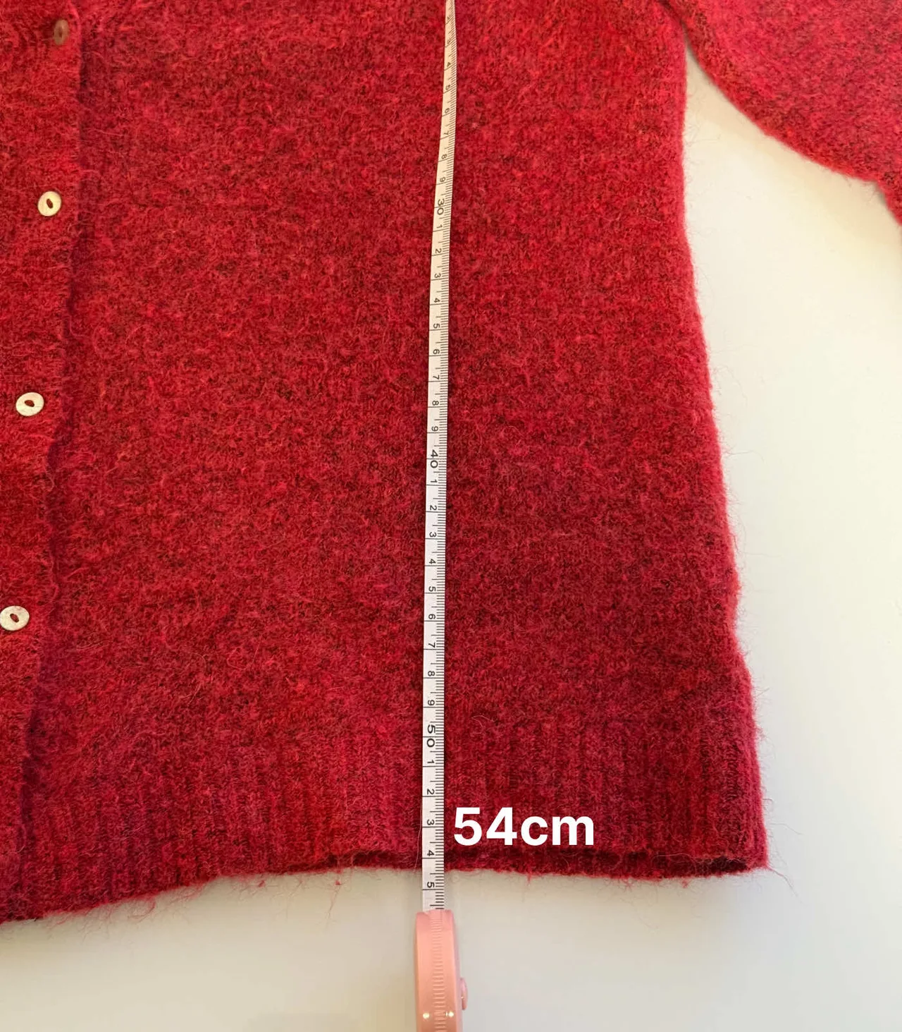 Morley V-Neck Red Wool Alpaca Cardigan — photo 10