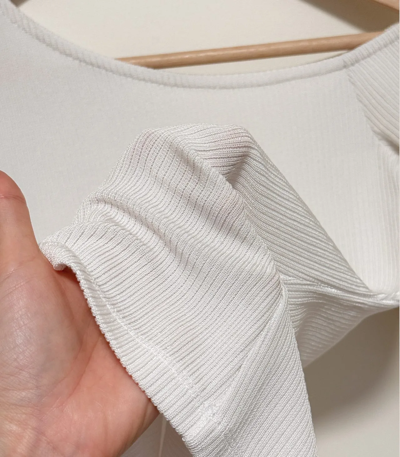 Witchery Ribbed Asymmetric Top - White, XXS — photo 7