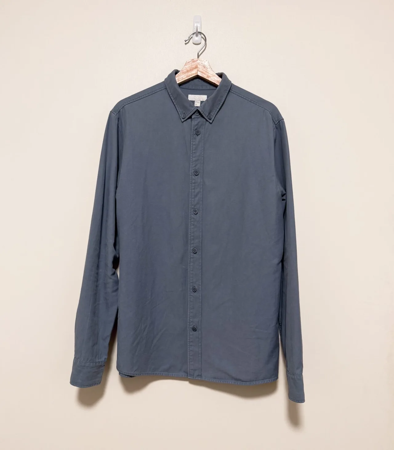 COS Dusty Blue Button-Down Shirt - Men's Medium — photo 3